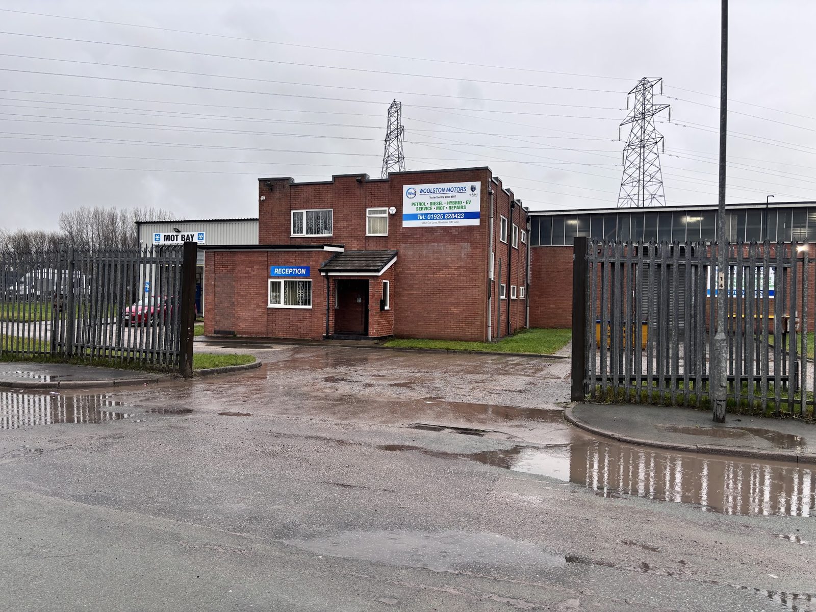 The Woolston Motors building and gates on New Cut Lane